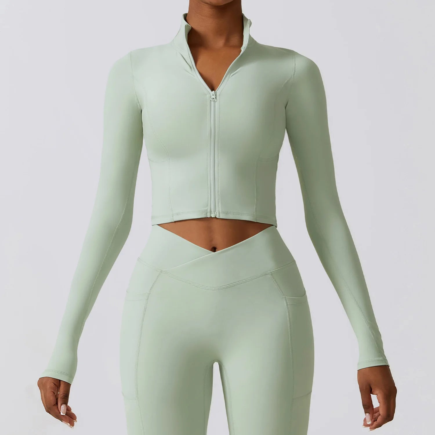 Pull à manches longues zippé - Gymfit