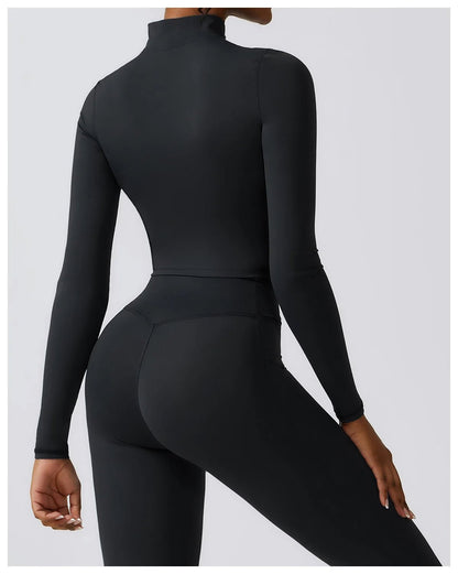 Haut à manches longues zippé - Gymfit
